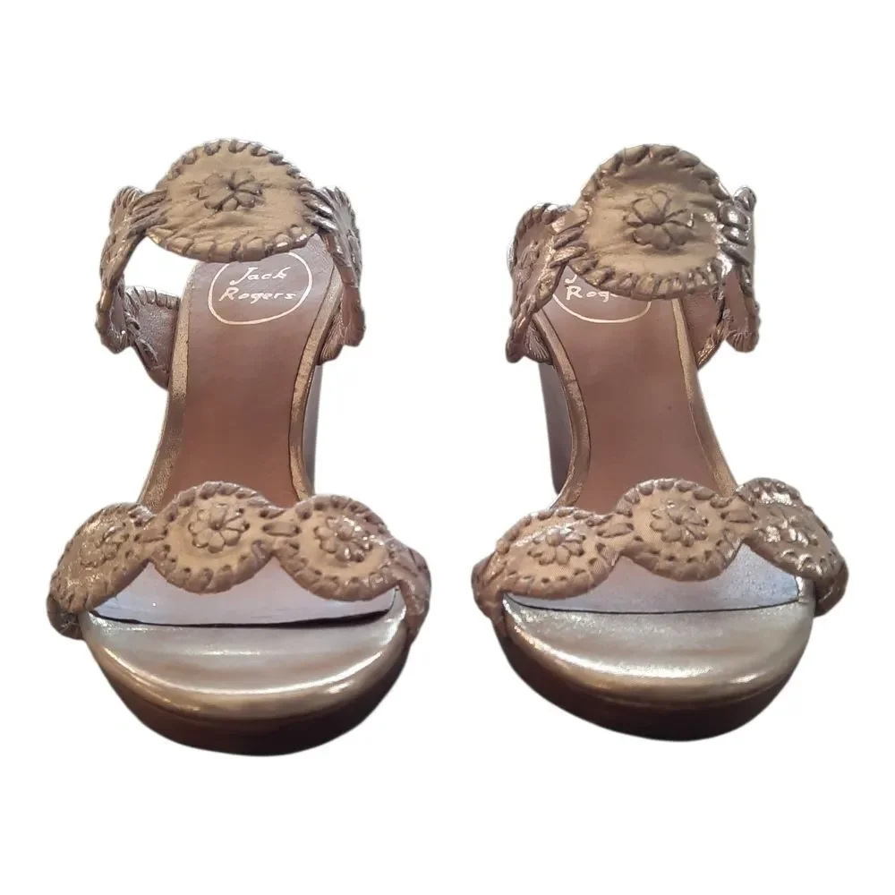 Jack Rogers Elegant Gold Sandals - Picture 3 of 5